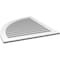 Ekena Millwork Quarter Round Top Left Surface Mount PVC Gable Vent w/ 3-1/2"W x 1"P Standard Frame, 36"W x 42"H GVPQL36X4201SF - alternate 4